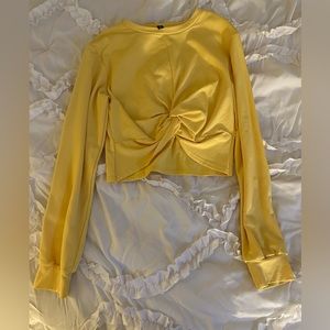 Yellow Twist Long Sleeve top